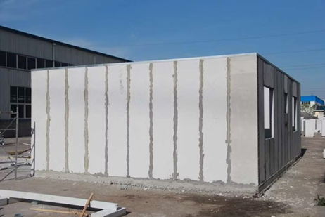 Esquema de construcción de una casa modular con PANEL ALVEOLAR